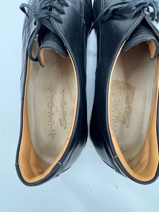 Nuvola By Santoni Mens Black Leather Lace-Up Dress Shoes Size 11 D main image 7
